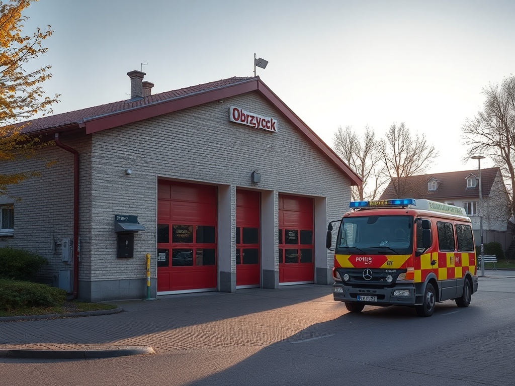 Zdjęcie symbolizujące bezpieczeństwo drogowe i lokalną społeczność Obrzycka